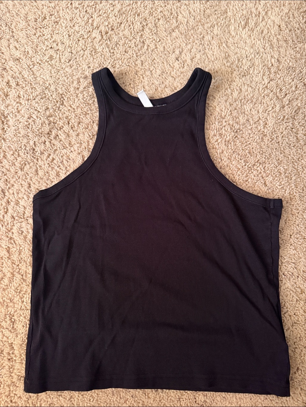 Black Ribbed Tank Top - Classic Sleeveless Shirt